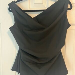 Abercrombie & Fitch Black Draped Top